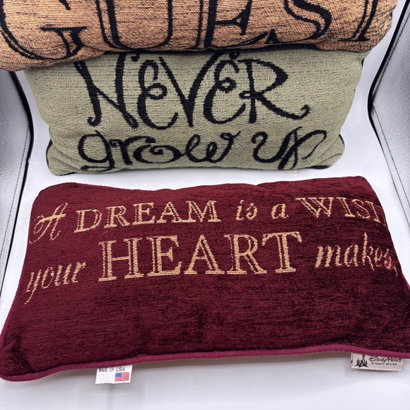 Disney WDW Phrases Be Our Guest Throw Pillows Set of Three 15" x 8" - Picture 4 of 16